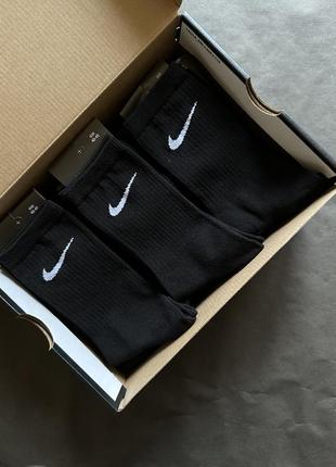 Чоловічі високі шкарпетки nike чорні найк 6 пар подарунковий набір шкарпеток (bon)4 фото