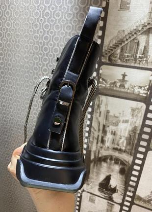 Новые зимние крутые чёрные ботинки полностью на меху 40-41 р miraton9 фото