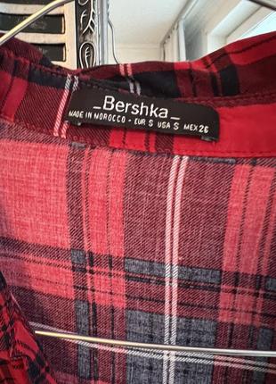 Червона сорочка в клітинку bershka6 фото