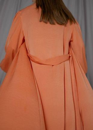 Diana 30107 пижамный костюм тройка для женщин оранжевый халат бра брюки шелк вискоза6 фото