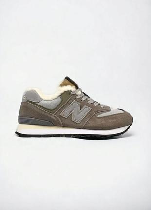 Зимние кроссовки nb 574 stone island