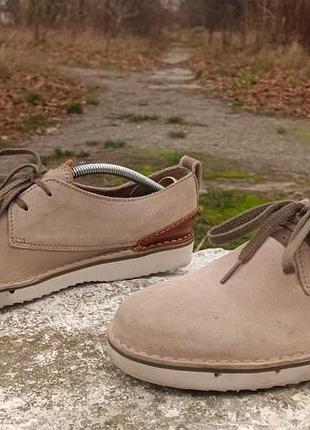 Мужские замшевые туфли, броги clarks caplerron