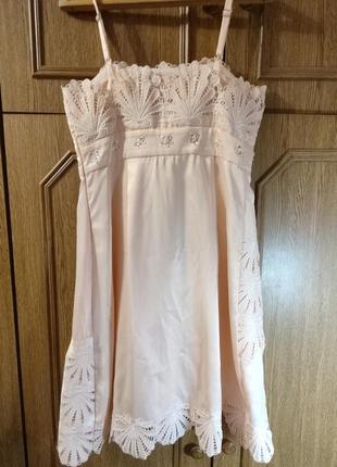 Коктельное платье нежно персикового цвета2 фото