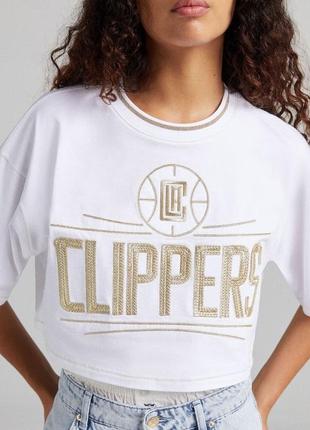 Укорочённая футболка nba clippers bershka оригінал