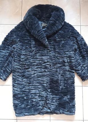 Роскошная эко шуба р. xl claude havrey paris искусственный мех бочонок винтаж
