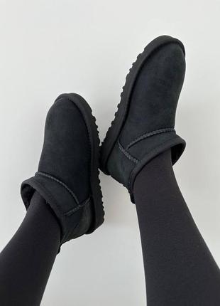 Жіночі уггі ugg classic ultra mini black / smb7 фото