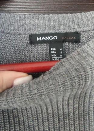 Свитер укороченный mango,серый,графит3 фото
