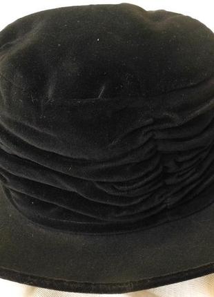 Женская черная шляпа из фетра с полями. р.57 (m) англия4 фото