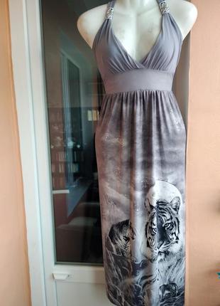 Суперовый сарафан с декоративной сеткой tanita romario u9 8/10 eur 36-38