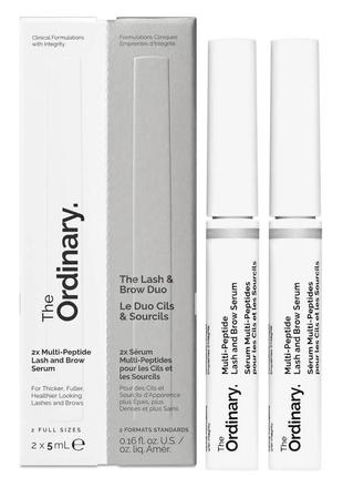 The ordinary the lash and brow 5ml duo набір сивороток для росту вій та брів