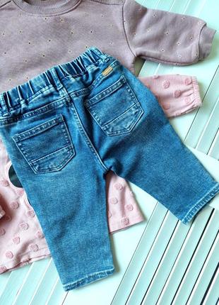 Комплект джинсы свитшот на девушку 9-12мес zara4 фото