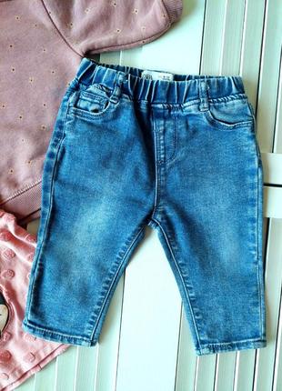 Комплект джинсы свитшот на девушку 9-12мес zara3 фото