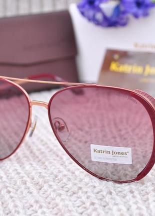Фирменные солнцезащитные очки katrin jones polarized капля авиатор с боковой шорой