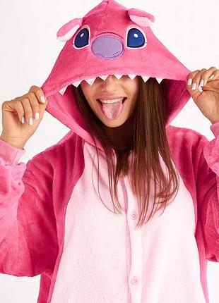 Пижама кигуруми сточ розовый на рост 95-185 см