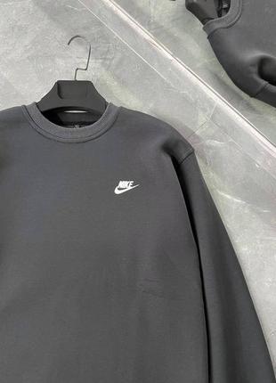 Свитшот nike утепленный на флисе черный / серый / фиолетовый / белый женский / мужской3 фото