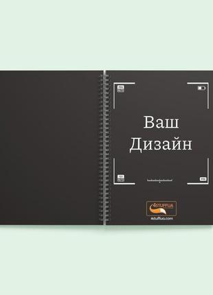 Блокнот на пружині а6, 4su_nba6ssc_0000, 50 аркушів, картон обкладинка з лам.