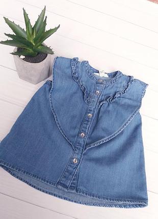 Блуза рубашка с рюшками для девочки river island  mini