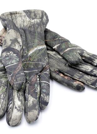 Рукавички зимові камуфляж трикотаж еластик, теплі тактичні рукавички армійські3 фото