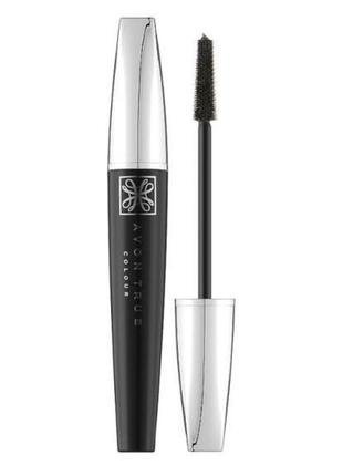 Подовжуюча туш для вій avon true 'супер довжина акцент' ейвон superextend winged out mascara, черніше-чорного