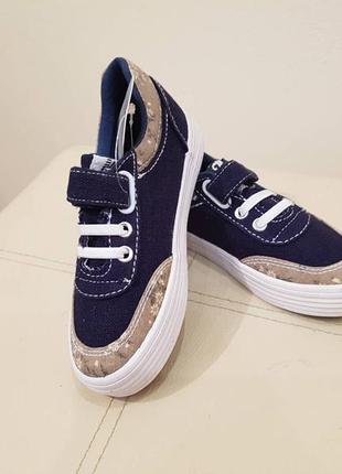 Текстильні кеди для хлопчика з шкіряною устілкою р.25, 28, 29