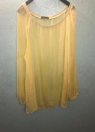 Блуза лимонного цвета италия3 фото