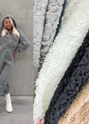 Жіночий теплий комбінезон тедді