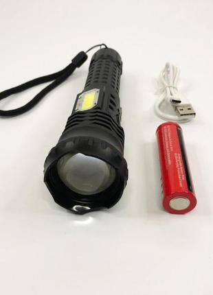 Тактичний ліхтар police bl-a95-p50+cob (2 режими), надпотужний ліхтарик, ліхтарик світлодіодний для туриста7 фото