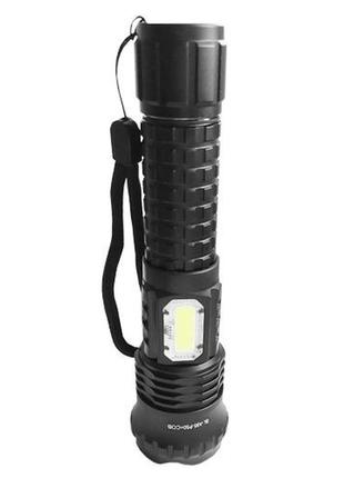 Тактичний ліхтар police bl-a95-p50+cob (2 режими), надпотужний ліхтарик, ліхтарик світлодіодний для туриста3 фото