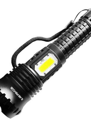 Тактичний ліхтар police bl-a95-p50+cob (2 режими), надпотужний ліхтарик, ліхтарик світлодіодний для туриста4 фото