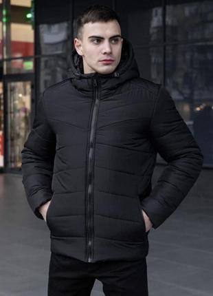 Черная зимняя куртка winter jacket dzen черный pobedov