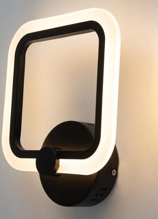 Світильник світлодіодний настінний, led бра sunlight чорний 5667/1w