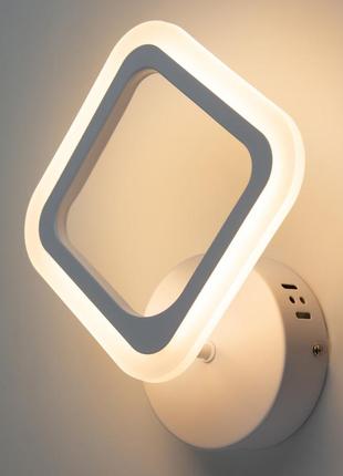Світильник світлодіодний настінний, led бра sunlight білий 5331/1w