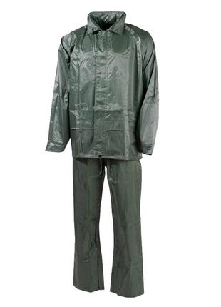 Чоловічий костюм - дощовик "regenanzug" з чохлом / куртка+ штани олива / водозахисний комплект розмір l2 фото