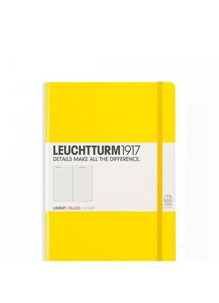 Блокнот leuchtturm1917 середній, лимонний, лінія (344798)1 фото