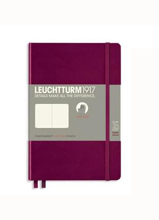 Блокнот leuchtturm1917 paperback (b6+), мягкая обложка, винный, точка (359683)