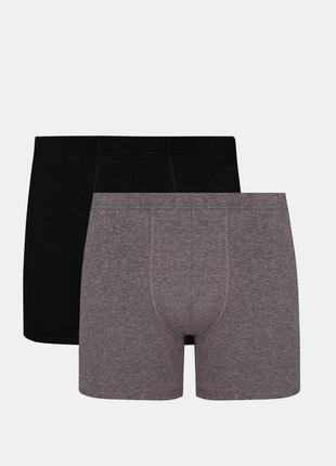 Мужские трусы шорты mu221-01 (2 шт.) black/gray melange