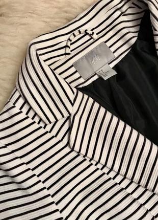 Піджак білий в смужку/білий піджак у смужку/піджак h&m/жакет3 фото