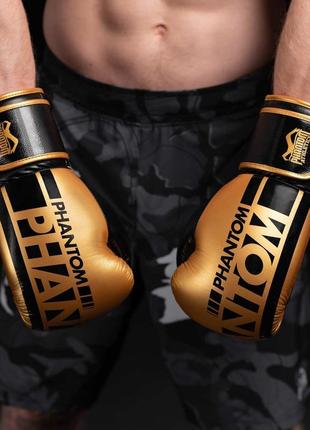Боксерські рукавиці phantom apex elastic gold 10 унцій (капа в подарунок)6 фото