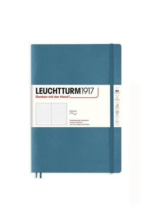 Блокнот leuchtturm1917, composition (b5), мягкая обложка, stone blue, точка (365637)