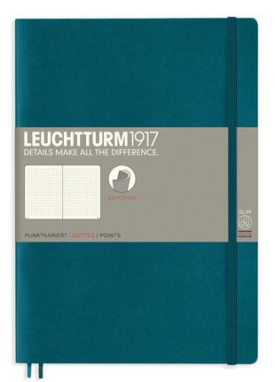 Блокнот leuchtturm1917 composition (b5), мягкая обложка, тихоокеанский зеленый, точка (359676)