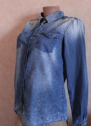 Джинсова сорочка оригінальної забарвлення, рвзмкр xs, fb sister