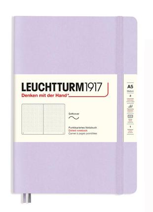 Блокнот leuchtturm1917, smooth colours, середній, м'яка обкладинка, lilac, крапка (365497)