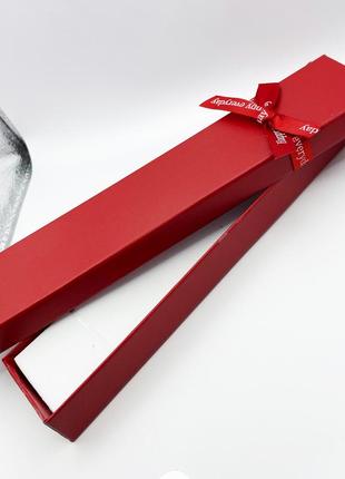 Коробочка для украшений под браслет или цепочку красная