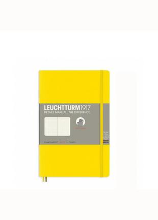 Блокнот leuchtturm1917 paperback (b6), м'яка обкладинка, лимонний, крапка (358303)