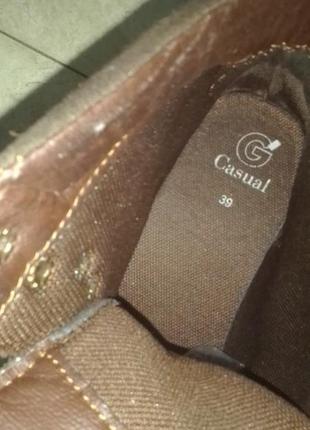 Ботинки g casual 39р. (25,5 см), коричневые.4 фото