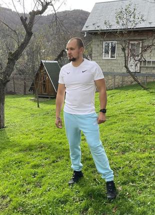 Спортивні штани на флісі nike m nsw club pant cf bb bv2737-309 mineral/mineral/white