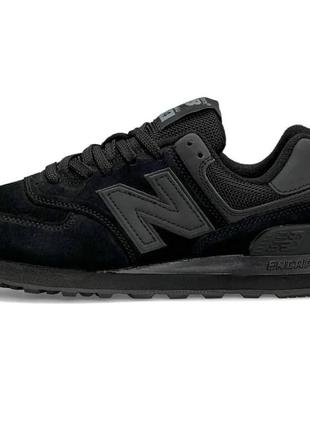 Женские кроссовки n balance 574 premium all black 362 фото