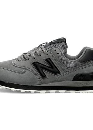 Женские кроссовки n balance 574 premium gray black 362 фото