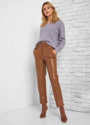 Роскошные комфортные брюки из эко-кожи карамель, эко-кожа, качество,