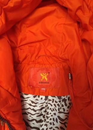 Оранжева тепла зимова куртка4 фото